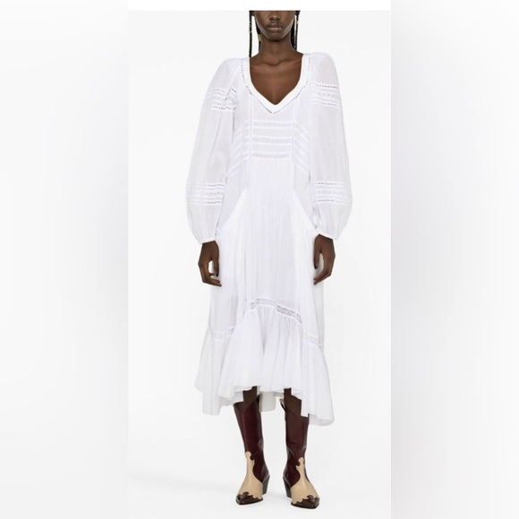 Isabel Marant Etoile Melia Dress in White - Picture 6 of 15